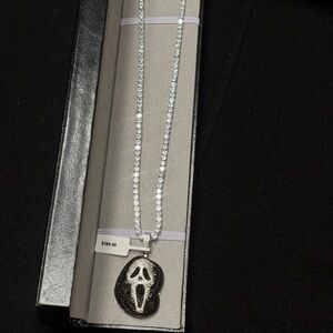 Ghost Face Pendant with Free Tennis Chain